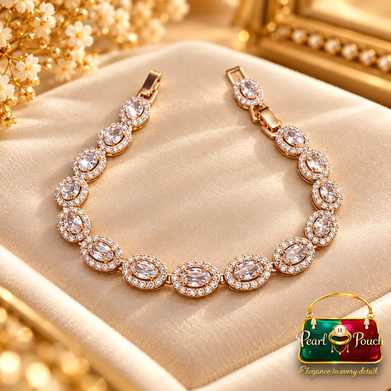Elegant Zuping 18K Gold Plated Zirconia Bracelet (7)