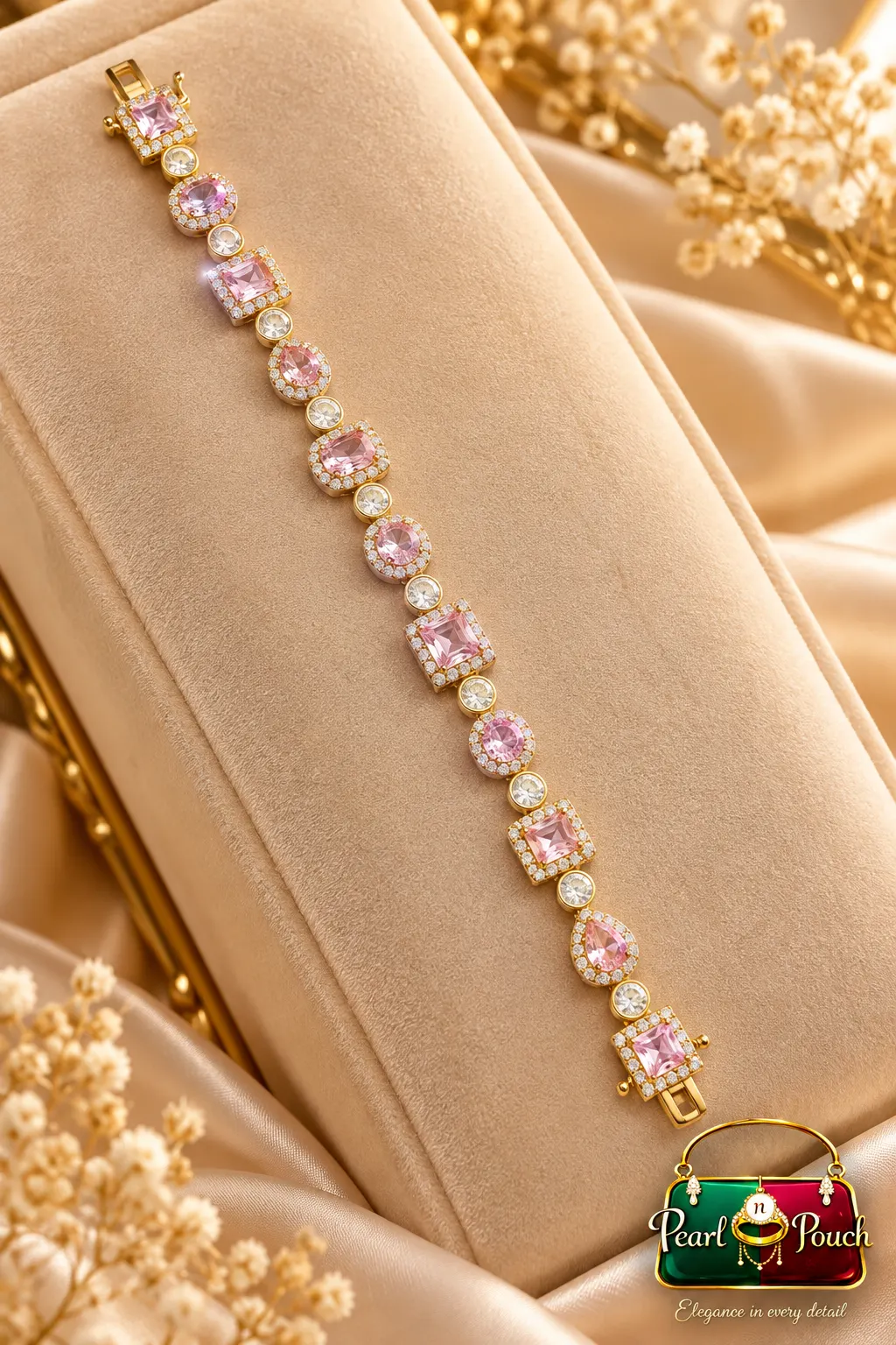 Premium 18K Gold Plated Zirconia Bracelet by Zuping (4)