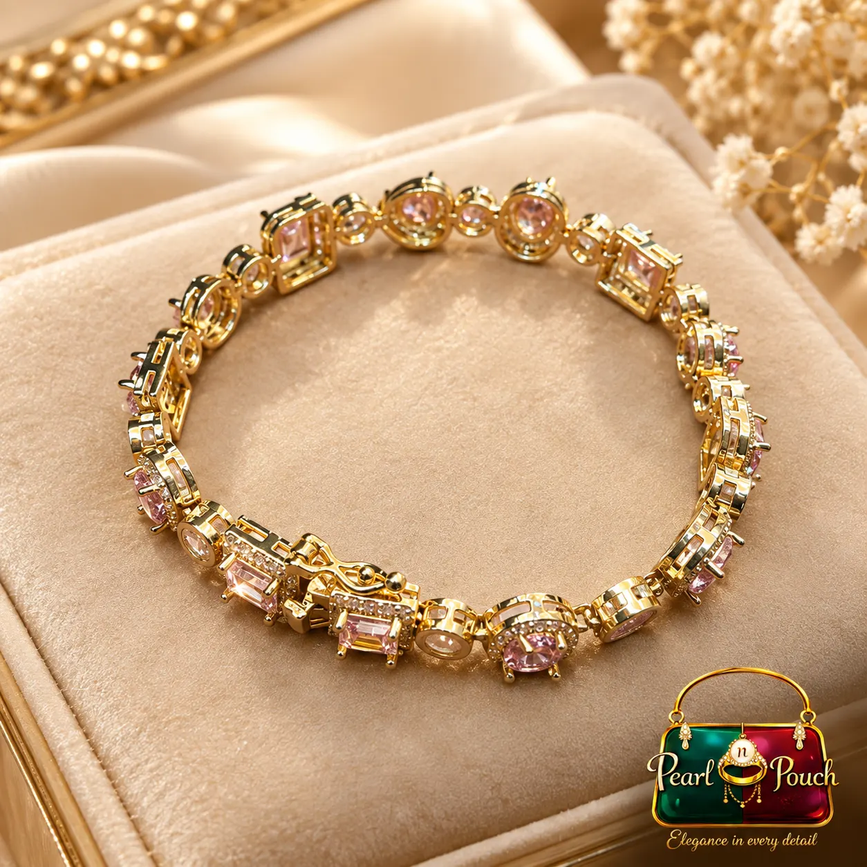 Premium 18K Gold Plated Zirconia Bracelet by Zuping (5)