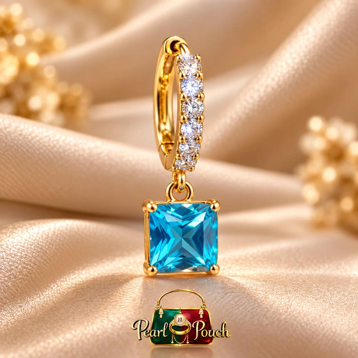 ZUPING Blue Zirconia Necklace and Earrings Set – 18K Gold Plated (5)