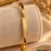 Premium 18K Gold Plated Zirconia Bracelet by Zuping with geometric zirconia detailing and polished adjustable links